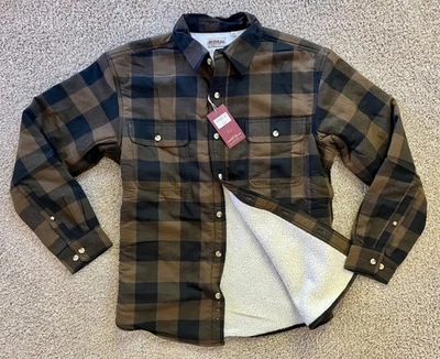 Camisa de franela forrada Sherpa marca pelirroja marrón talla grande para hombre nueva con etiquetas ¡Lista para enviar 2! Foto 1 de 4
