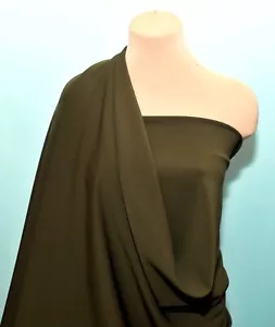 SCUBA JERSEY CREPE 2 WAY STRETCH OLIVE POLY/SPANDEX BTY - Picture 1 of 6