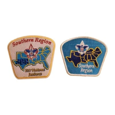 BSA Southern Region Blue Map Camp & 2017 Natl Jamboree Patches New - Image 1 of 4