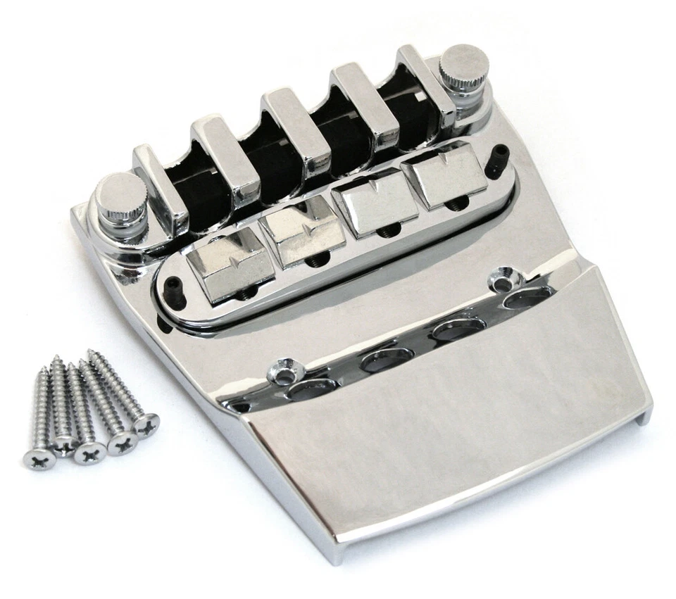 Chrome Vintage Style Bass Bridge For Ric® Rickenbacker® 4001/4003® BB-0316-010 - Immagine 1 di 1