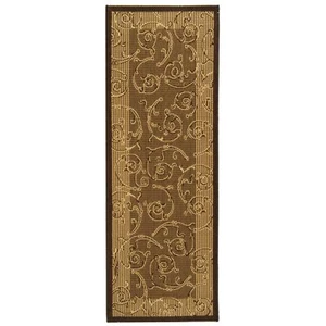 Alfombra de corredor oasis interior/exterior marrón/natural 2' 3 x 14' - Imagen 1 de 1