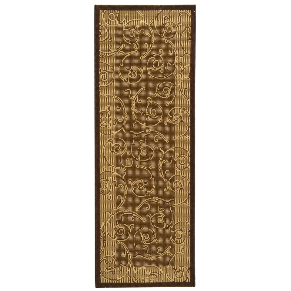 Indoor/Outdoor Oasis Brown/Natural Runner Rug 2' 3 x 14' - Image 1 of 1