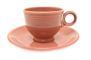 Vintage Fiestaware Fiesta HLC Ring Henkeltasse & Untertasse Rose Mauve Rosa - Bild 1 von 5