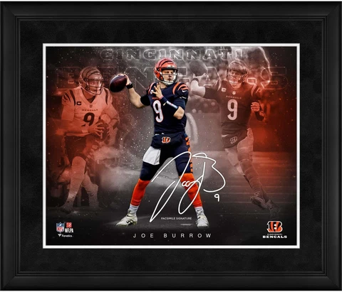 Joe Burrow Cincinnati Bengals Framed 16x20 Stars of the Game Collage Cover
