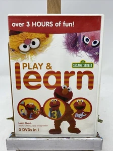 Sesame Street Play & Learn Math Literacy Imagination (DVD 3-in-1) Alphabet Color - Picture 1 of 4