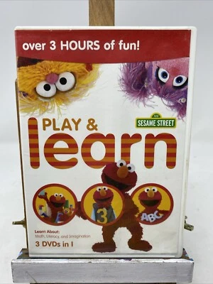 Sesame Street Play & Learn Math Literacy Imagination (DVD 3-in-1) Alphabet Color - Image 1 of 4