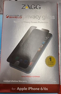 Zagg Invisible Shield Privacy Glass Screen Protector For iPhone 6 & iPhone 6s - Photo 1 sur 1