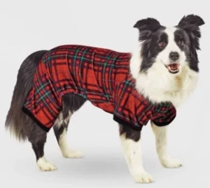 NEU Wondershop Hund Urlaub Schottenmuster Haustier Pyjama Größe Large - Bild 1 von 4