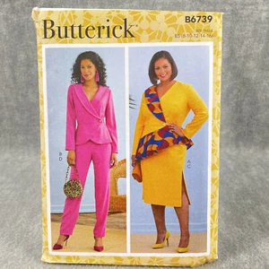 Butterick 6739 Jacket Skirt with Side Slit and Pants Misses Size 8 16 Pattern - Picture 1 of 4