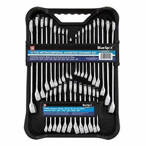 BlueSpot Tools 04112 - Set di chiavi metriche/imperiali assortite (6-19 mm) (1/4 - Immagine 1 di 1