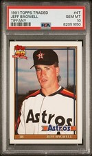 1991 Topps Traded Tiffany #4T Jeff Bagwell Rookie RC PSA 10 Gem Mint Astros HOF
