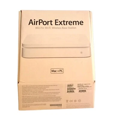 Apple AirPort Extreme Base Station 802.11n Wi-Fi Wireless Base Station A1143  - Image 1 of 4