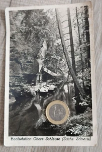 Ak Bootsstation Obere Schleuse Sächsische Schweiz, Königstein gelaufen 1955 - Bild 1 von 2