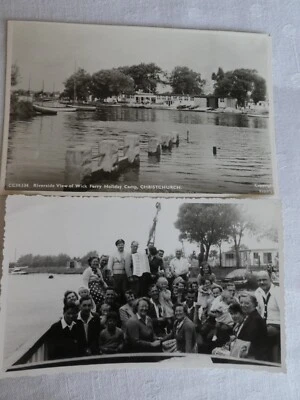 Vintage Real Photographs; Wick Ferry Holiday Camp, Christchurch (3540) Unused - Image 1 of 4