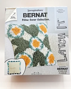 Bernat Latch It Pillow Cover - Daisy Do Margarita Forever Fleece- NEW - Picture 1 of 10