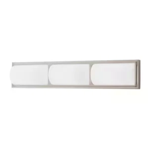 Hampton Bay Bingham 24 in. 1-Light Brushed Nickel LED Bathroom Vanity Light Bar - Picture 1 of 1