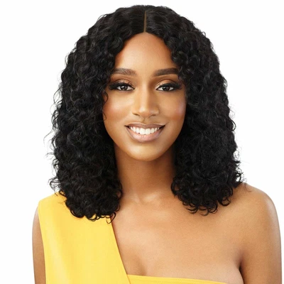 OUTRE THE DAILY UNPROCESSED HUMAN HAIR LACE PART WIG - WET&WAVY NATURAL CURLY 14 - Image 1 of 4