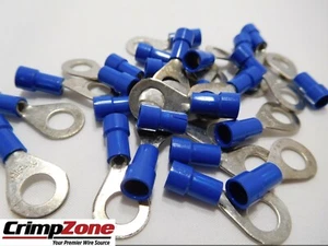 16-14 GA 1/4" Ringklemmen - BLAU - 25 STCK. Vinyl - MADE IN USA - Bild 1 von 1