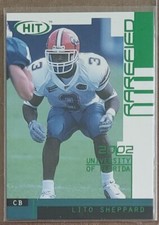 2002 SAGE HIT Rarefied Emerald #R23 Lito Sheppard Florida Gators Football Card 