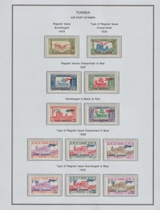 French TUNISIA 1888-57 col. of Air Mail, semi postal, back of book $ 610.00 - Picture 1 of 20