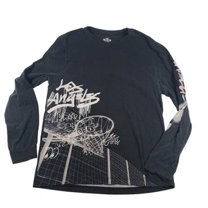 Camiseta Hollister Los Angeles Baloncesto Manga Larga Gráfica Para Hombre Algodón Mediano - Imagen 1 de 5