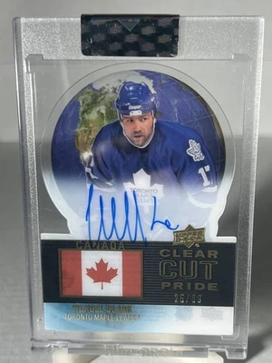 24-25  UD CLEAR CUT AUTO UPDATE 22-23 CLEARCUT PRIDE WENDEL CLARK /99 - Image 1 of 4