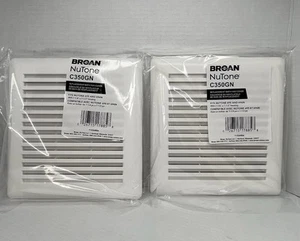 Broan NuTone C350GN 2 Pack Replacement Bath Fan Grille Covers Models 695 & 696N - Picture 1 of 4