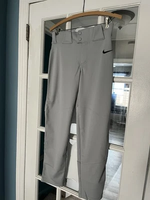 LOOK!  MSRP $40!  NIKE Vapor Select Team Baseball Pant-Grey   Size:  Youth Large - Image 1 of 4