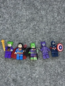 LEGO Super Heroes Marvel DC MINIFIG LOT - 5 MINIFIGS Joker Batman Lot Cat Women - Picture 1 of 3
