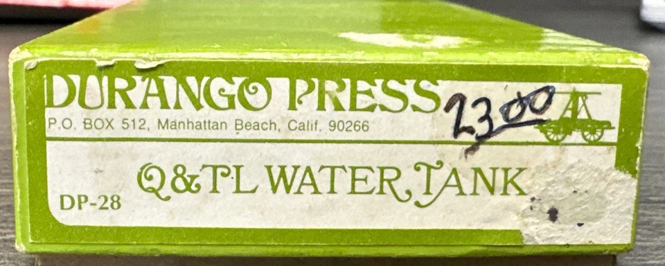 Durango Press # 28 Water Tank Kit Quincy & Torch Lake HO Scale MIB