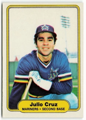 1982 Julio Cruz Fleer - Seattle Mariners - Image 1 of 2