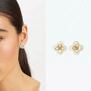 Tory Burch KIRA CLOVER STACKED STUD Classic Simple Lady Earrings - Picture 1 of 4