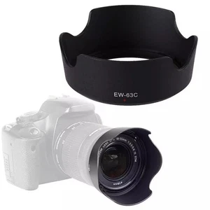 Black EF-S 18-55mm EW63C Lens protetor EW-63C Lens Hood Camera Lens Hoods - Picture 1 of 9