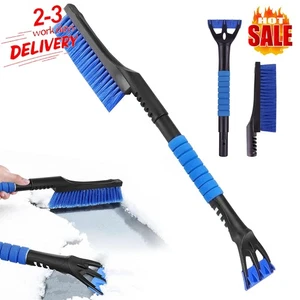 2-in-1 Car Snow Windscreen Scraper Ice Detachable Scraper Car with Snow Brush UK - Picture 1 of 10