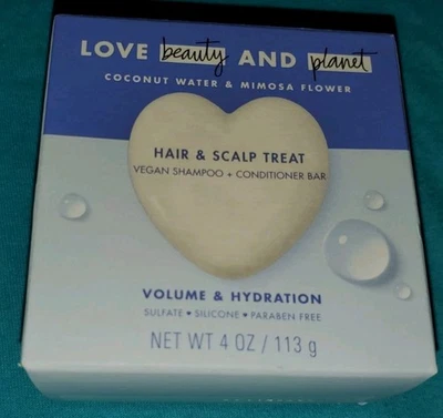 Love Beauty And Planet Coconut Water & Mimosa Shampoo & Conditioner Bar 4 oz NEW - Image 1 of 4