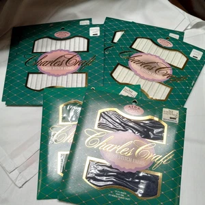 6 Pkgs Cross Stitch Fabric 2 Aida 14 ct, 4 Charles Craft Waste Fabric 10ct/14ct - Picture 1 of 8