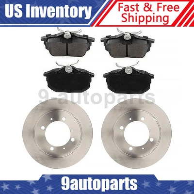 Rotores de freio traseiros e pastilhas de freio de cerâmica para 1999 - 2001 2002 2003 2004 Volvo V40 - Imagem 1 de 4