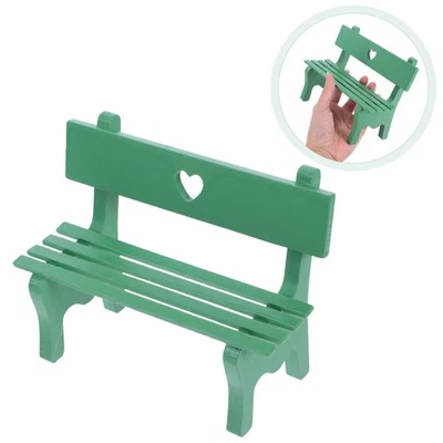  Dekorative Mini Holz Gartenbank Veranda Stuhl Miniatur Landschaft Ornament für - Bild 1 von 4