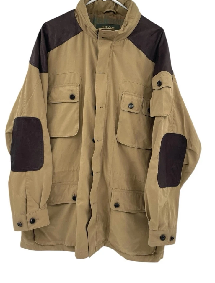 Chaqueta Orvis Para Hombre XL Marrón Tostado Exterior Colección Firma Abrigo de Tiro de Campo Foto 1 de 4