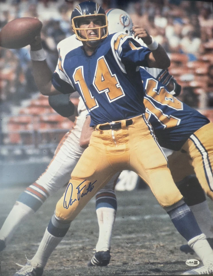 Dan Fouts San Diego Chargers HOF Oregon Autographed 16x20 JSA COA  - Image 1 of 1
