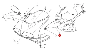 Ducati Superbike L.H. rear view mirror #52310031A - Picture 1 of 2