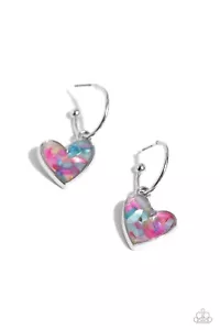 Paparazzi Shell Signal - Pink - Hoop Earrings 1/2" *NEW RELEASE 2024* - Picture 1 of 2