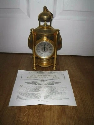 RARE Franklin Mint ~ The International Meteorological Clock ~ 10" High - Image 1 of 4
