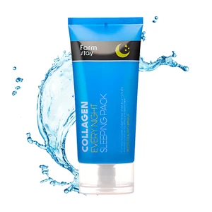 Mascarilla para dormir de colágeno hidrolizado coreana cuidado de la piel noche rostro paquete hidratante - Imagen 1 de 4