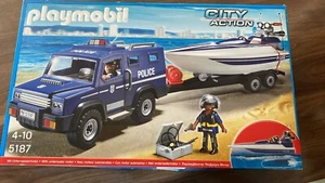 Playmobil 5187 Polizeitruck mit Speedboot - Bild 1 von 1