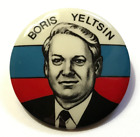 Boris Yeltsin Eltsin Pinback Button 1St President Of Russia Vintage Badge. Rare!