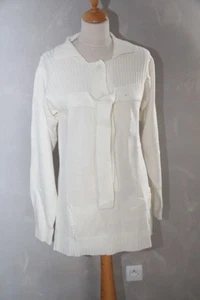 ORIGINAL CARLING Pullover Tunika lang geknöpft ecru Gr. L neu - Bild 1 von 1