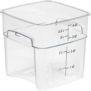 Polycarbonate Square Food Storage Container, 3.8 Litre Capacity - Picture 1 of 12