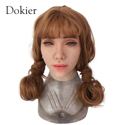 Dokier Realistic Silicone Female Mask Full Head Face Masks Cosplay Crossdresser  - Image 1 of 4