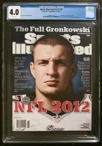 September 3, 2012 Sports Illustrated Rob Gronkowski CGC 4.0 1st Cover NEWSTAND - Picture 1 of 2